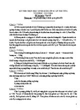 Đề thi chọn học sinh giỏi cấp trường Vật lí lớp 8 - Năm học 2015-2016